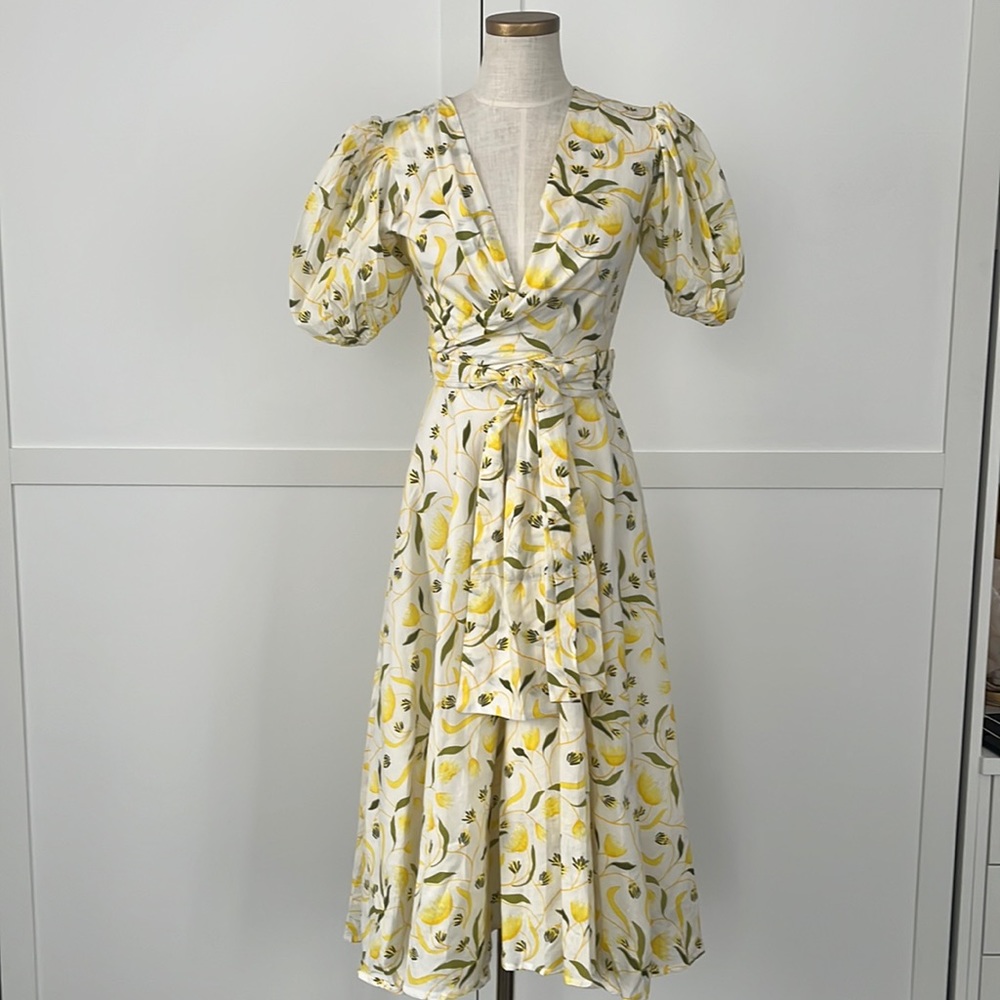 Monsoon and Beyond Lola Midi/maxi Dress Mangrove Print XS NWT Cotton